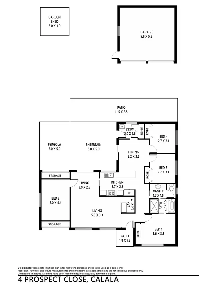 Floorplan of Homely house listing, 4 Prospect Close, Tamworth NSW 2340