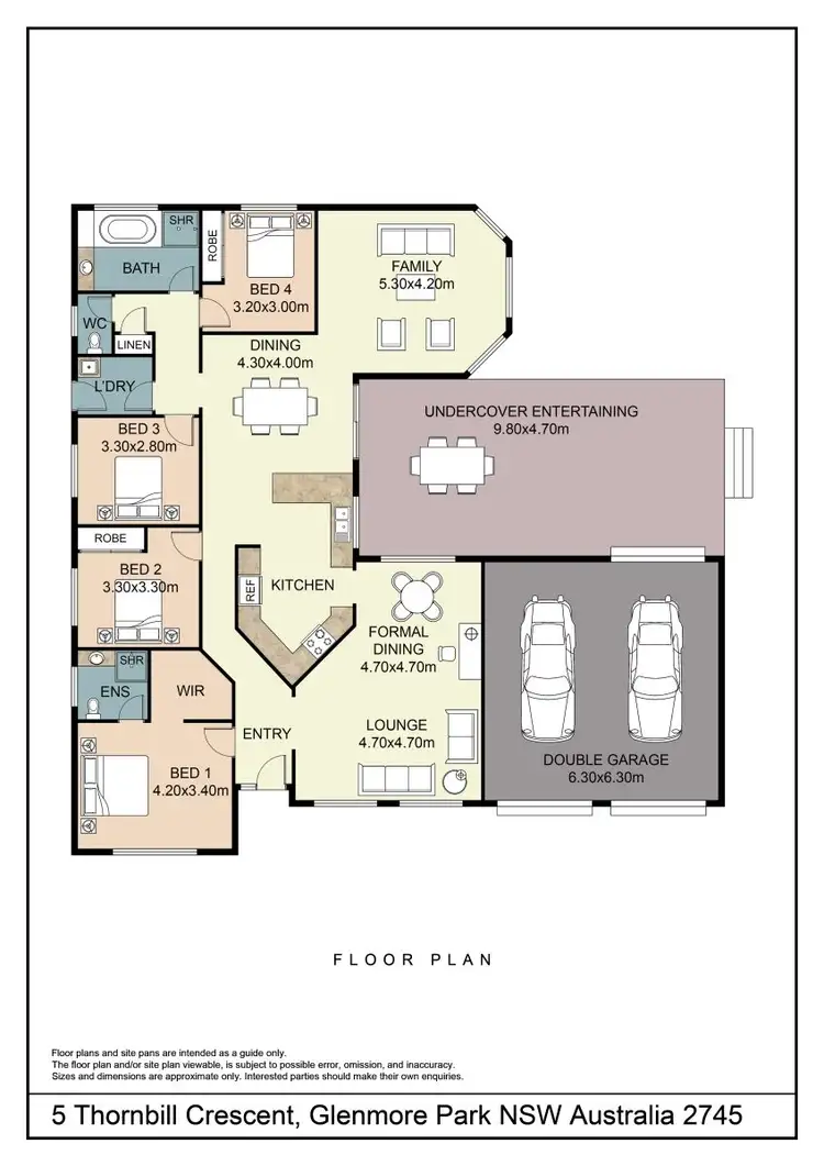 Floorplan of Homely house listing, 5 Thornbill Crescent, Glenmore Park NSW 2745