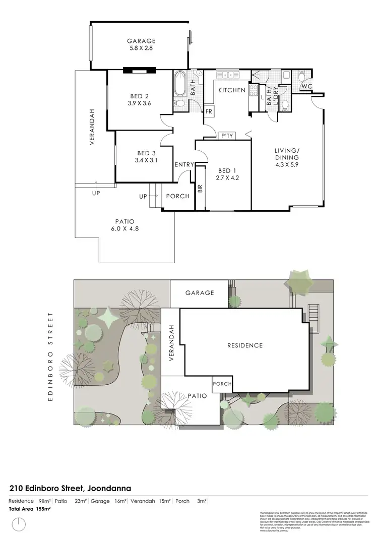 Floorplan of Homely house listing, 210 Edinboro Street, Joondanna WA 6060