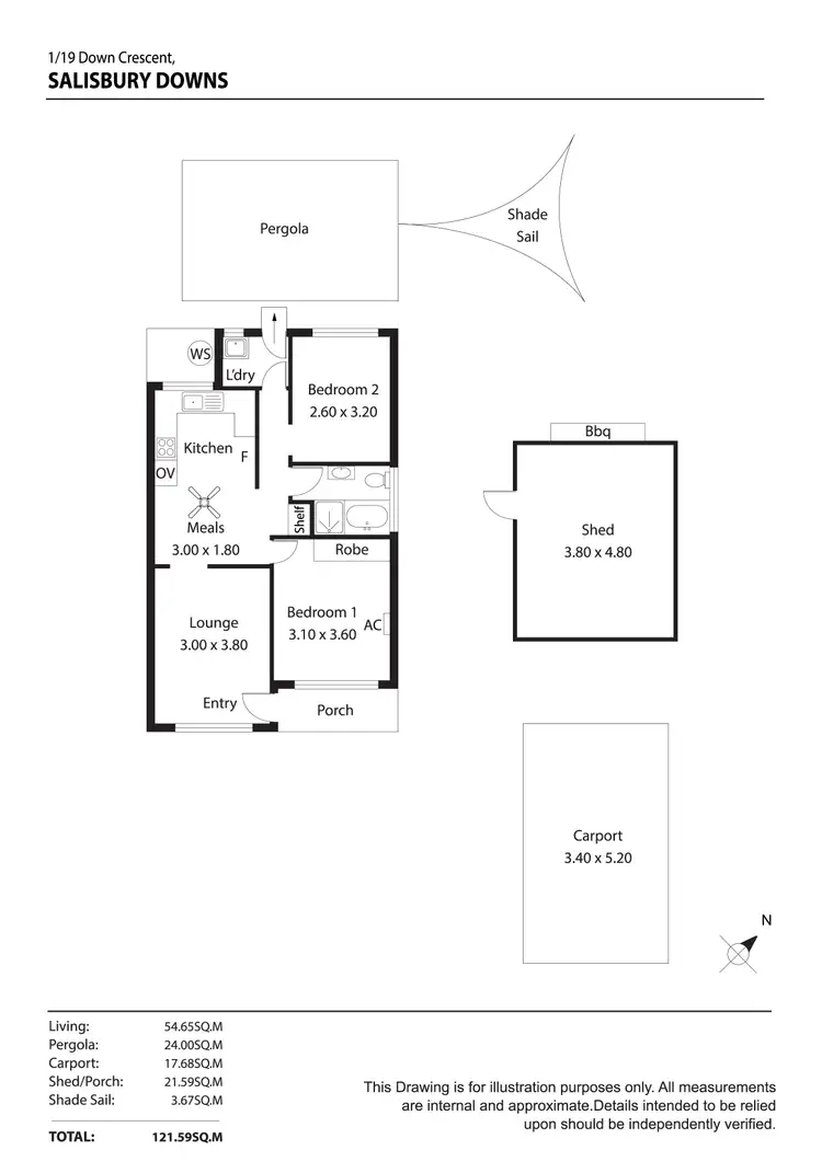 Floorplan of Homely house listing, 1/19 Down Crescent, Salisbury Downs SA 5108