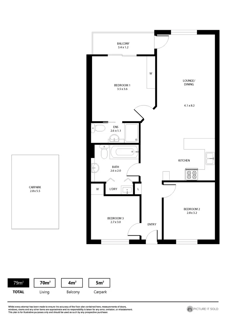 Floorplan of Homely apartment listing, 14A/188 Carrington Street, Adelaide SA 5000