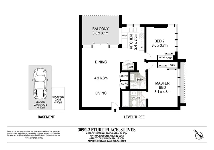 Floorplan of Homely apartment listing, 305/1-3 Sturt Place, St Ives NSW 2075