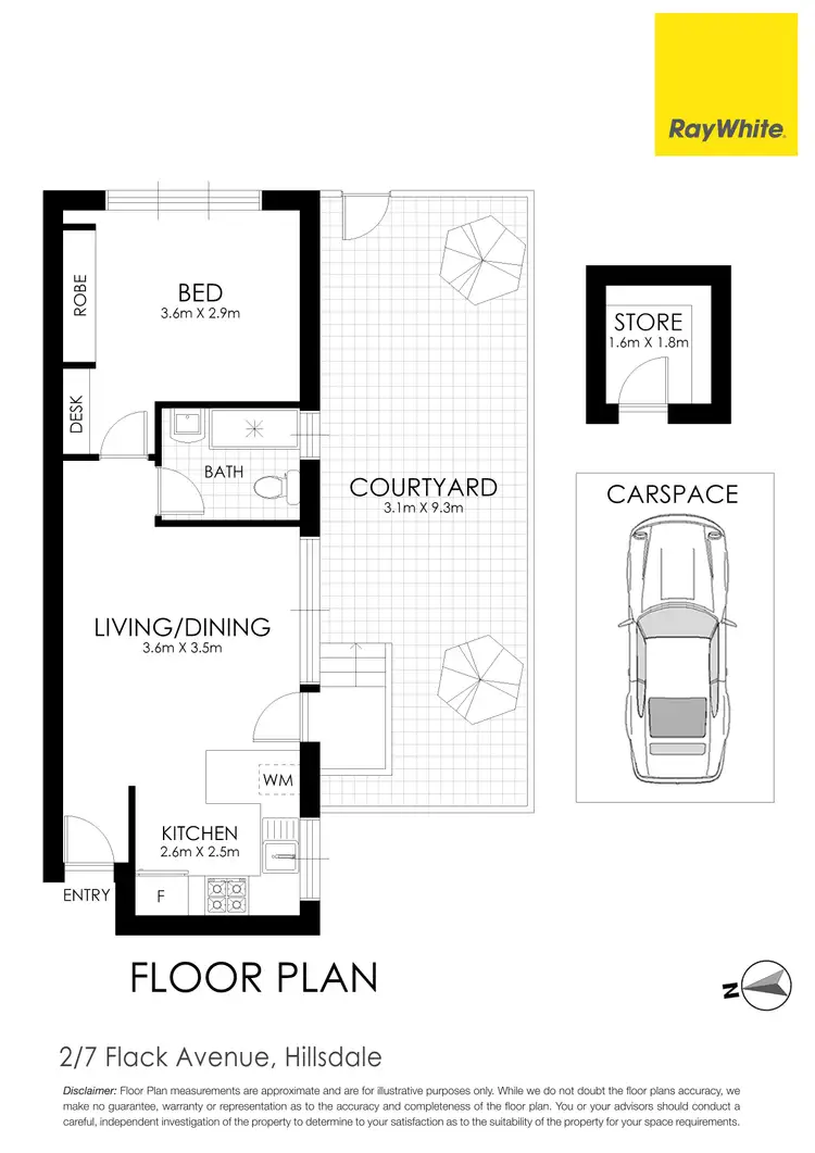 Floorplan of Homely apartment listing, 2/7 Flack Avenue, Hillsdale NSW 2036