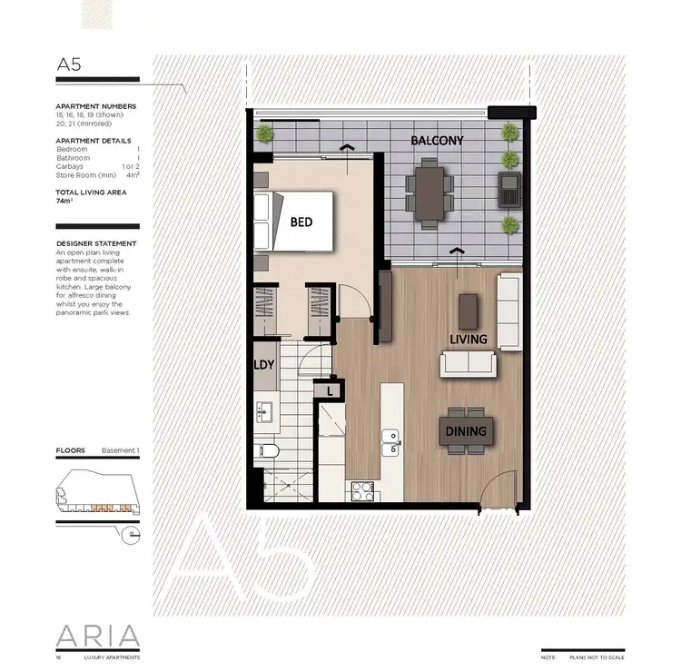 Floorplan of Homely apartment listing, 19/2 Milyarm Rise, Swanbourne WA 6010