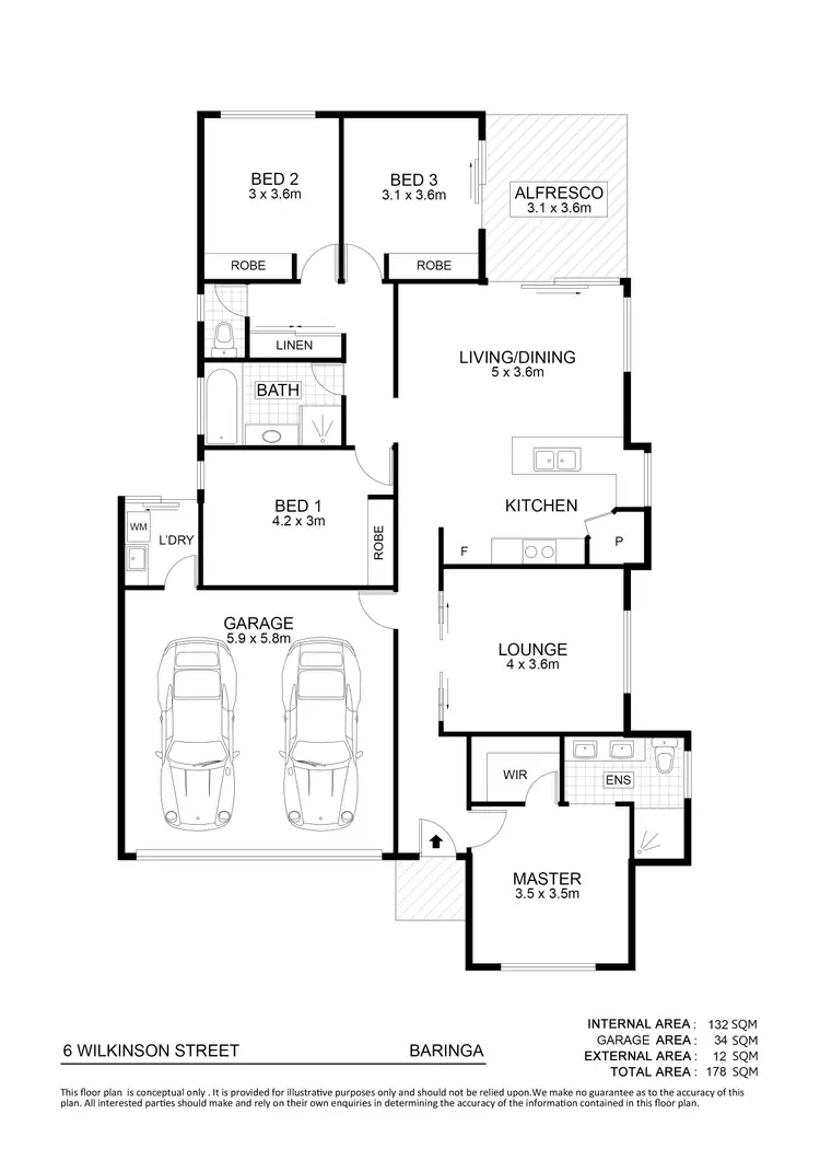 Floorplan of Homely house listing, 6 Wilkinson Street, Baringa QLD 4551