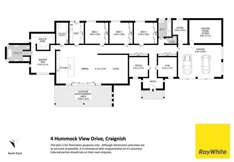 Floorplan of Homely house listing, 4 Hummock View Drive, Craignish QLD 4655