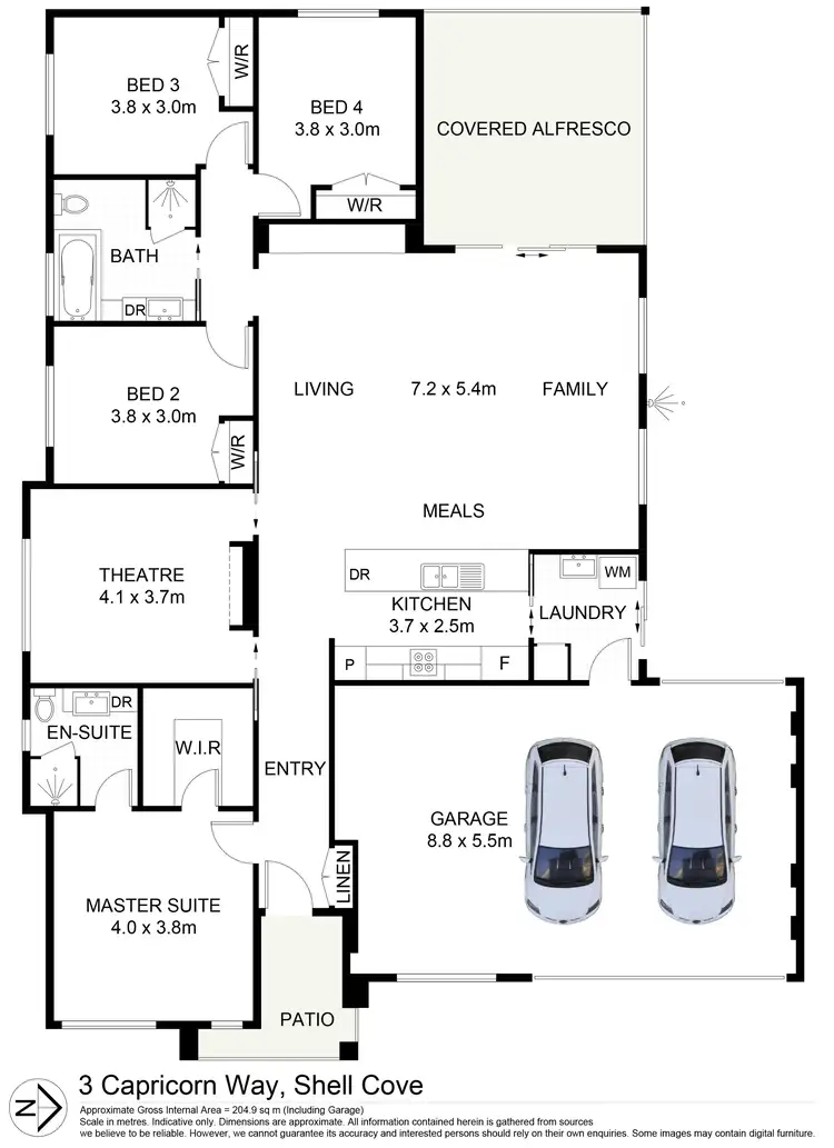 Floorplan of Homely house listing, 3 Capricorn Way, Shell Cove NSW 2529