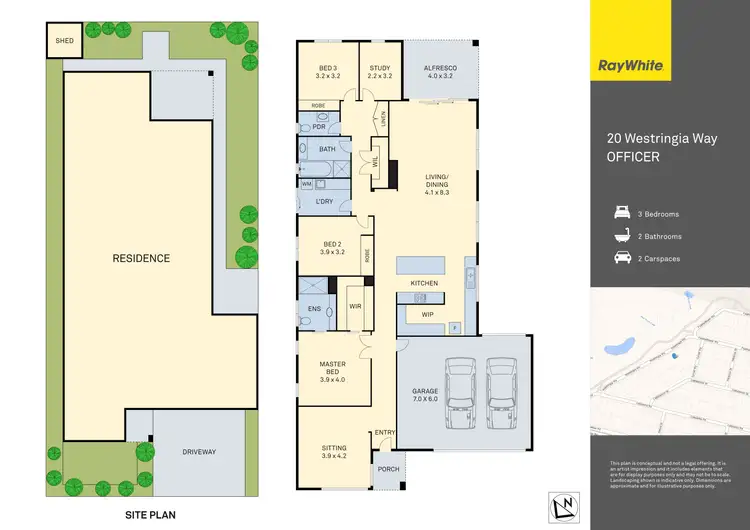 Floorplan of Homely house listing, 20 Westringia Way, Officer VIC 3809