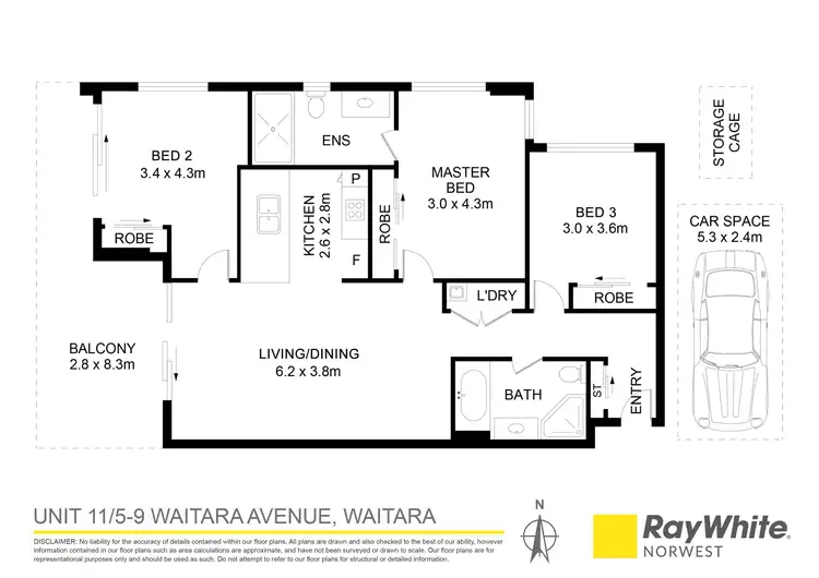 Floorplan of Homely apartment listing, 11/5-9 Waitara Avenue, Waitara NSW 2077