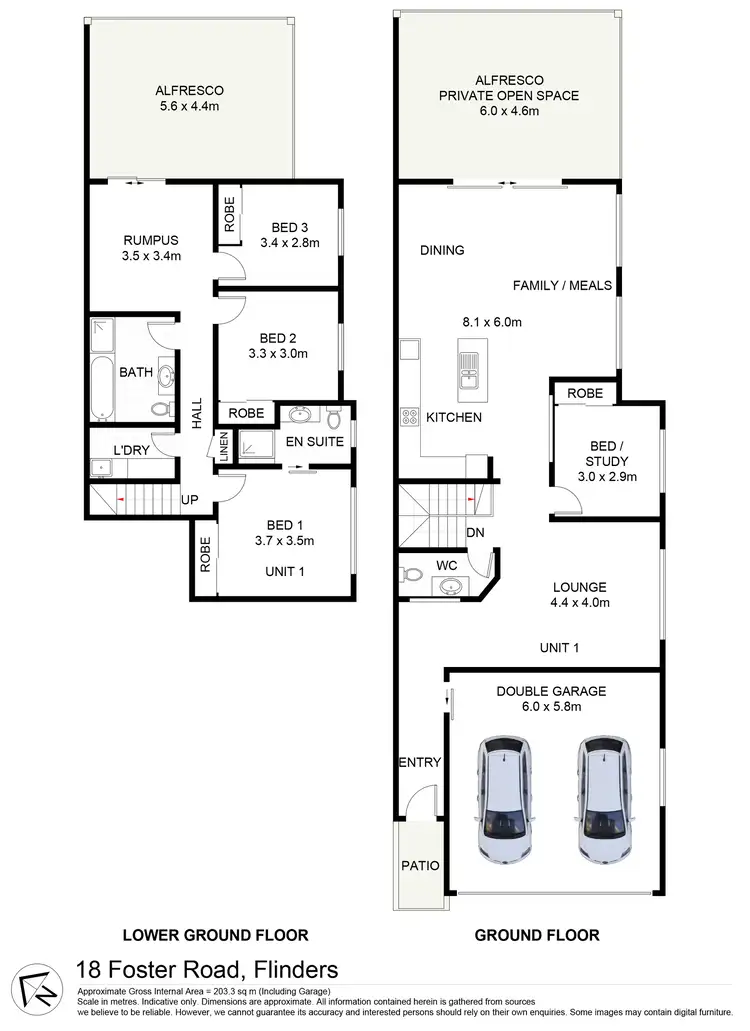 Floorplan of Homely townhouse listing, 18 Foster Road, Flinders NSW 2529