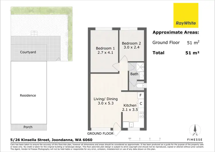 Floorplan of Homely apartment listing, 5/26 Kinsella Street, Joondanna WA 6060