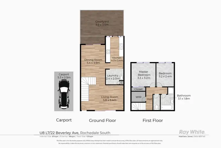 Floorplan of Homely townhouse listing, 7/22 Beverley Avenue, Rochedale South QLD 4123