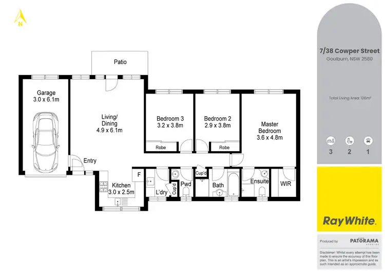 Floorplan of Homely villa listing, 7/38 Cowper Street, Goulburn NSW 2580