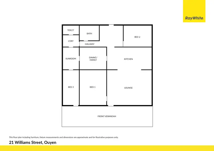 Floorplan of Homely house listing, 21 Williams Street, Ouyen VIC 3490