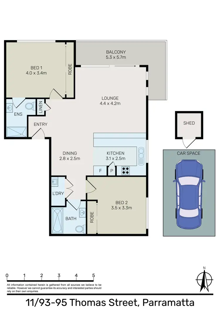 Floorplan of Homely apartment listing, 11/93-95 Thomas Street, Parramatta NSW 2150