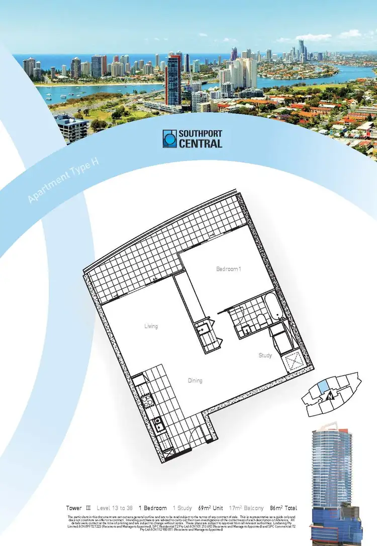 Floorplan of Homely apartment listing, 33708/9 Lawson Street, Southport QLD 4215