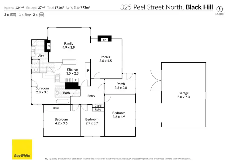 Floorplan of Homely house listing, 325 Peel Street North, Black Hill VIC 3350
