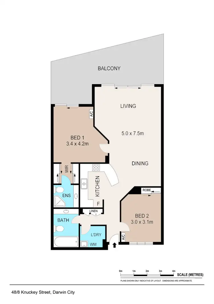 Floorplan of Homely unit listing, 48/8 Knuckey Street, Darwin City NT 800