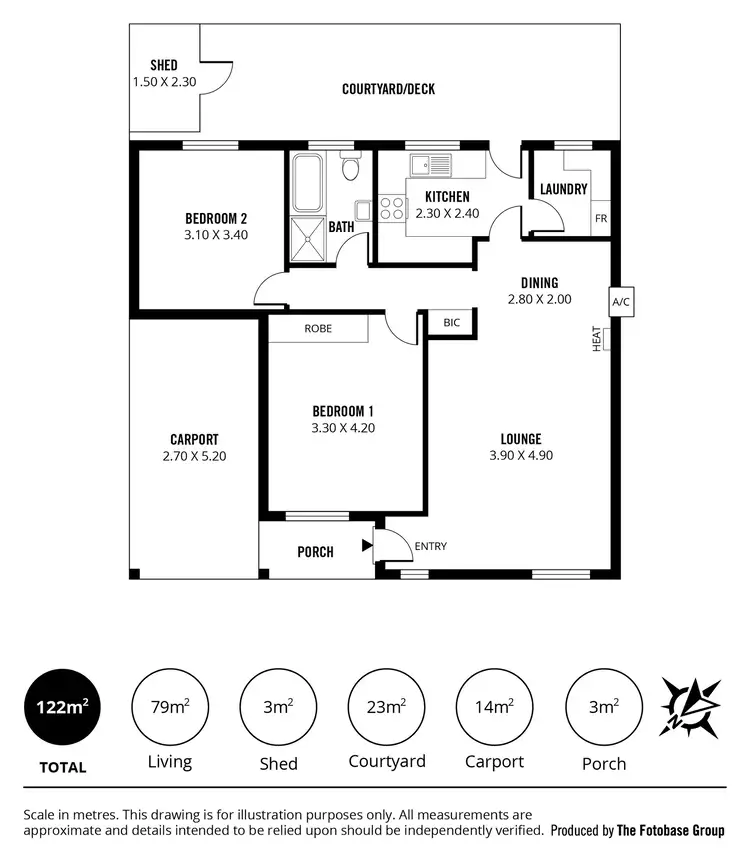 Floorplan of Homely unit listing, 4/7 Ozone Street, Alberton SA 5014
