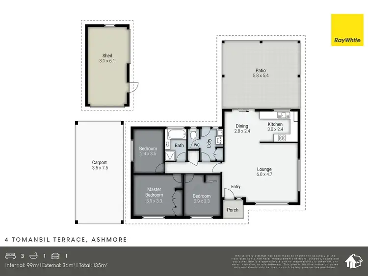 Floorplan of Homely house listing, 4 Tomanbil Terrace, Ashmore QLD 4214