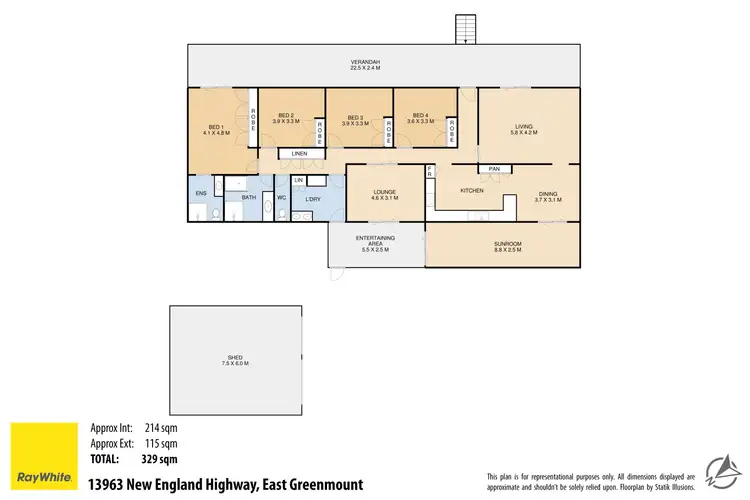 Floorplan of Homely rural property listing, 13963 New England Highway, East Greenmount QLD 4359