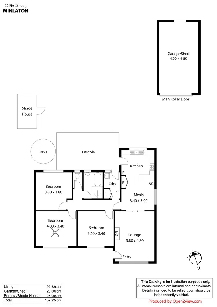 Floorplan of Homely house listing, 20 First Street, Minlaton SA 5575