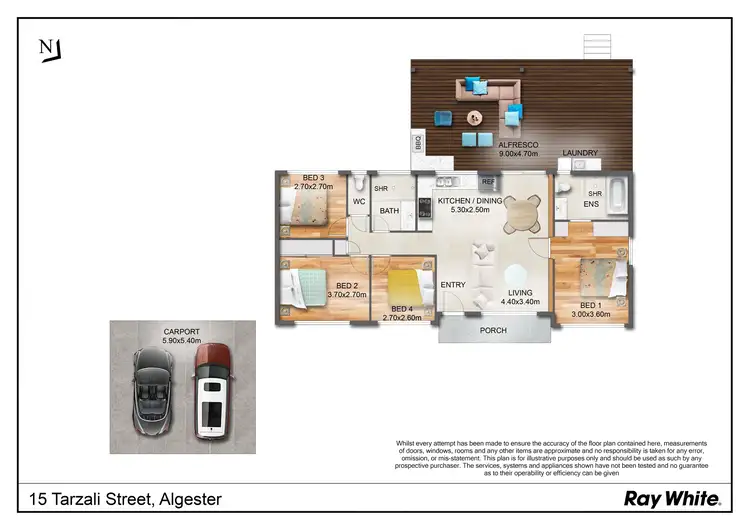 Floorplan of Homely house listing, 15 Tarzali Street, Algester QLD 4115