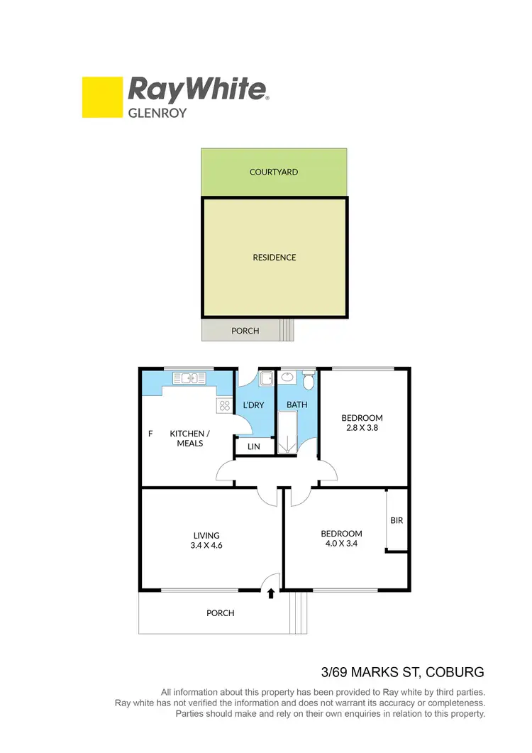 Floorplan of Homely unit listing, 3/69 Marks Street, Coburg VIC 3058