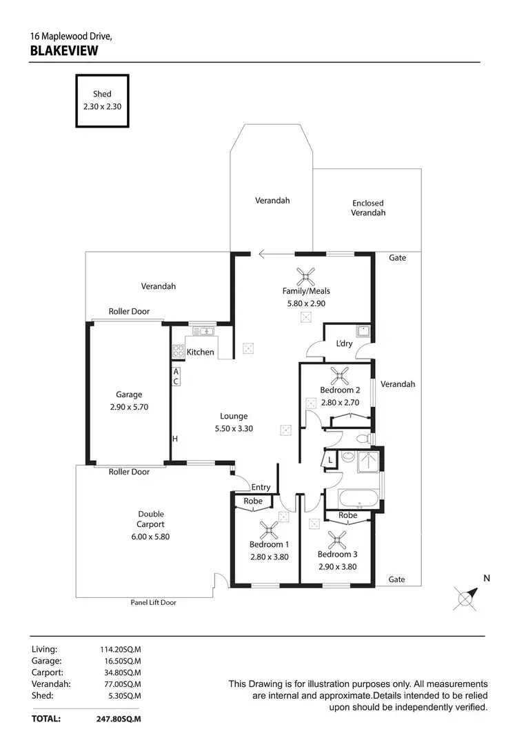 Floorplan of Homely house listing, 16 Maplewood Drive, Blakeview SA 5114