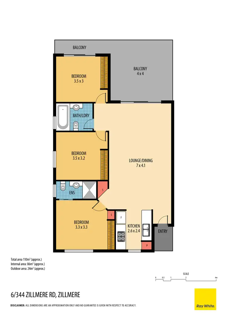 Floorplan of Homely townhouse listing, 6/344 Zillmere Road, Zillmere QLD 4034