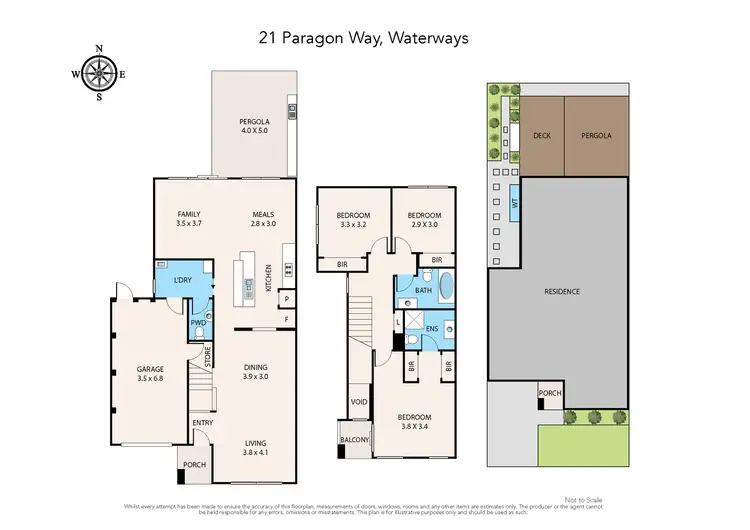 Floorplan of Homely house listing, 21 Paragon Way, Waterways VIC 3195