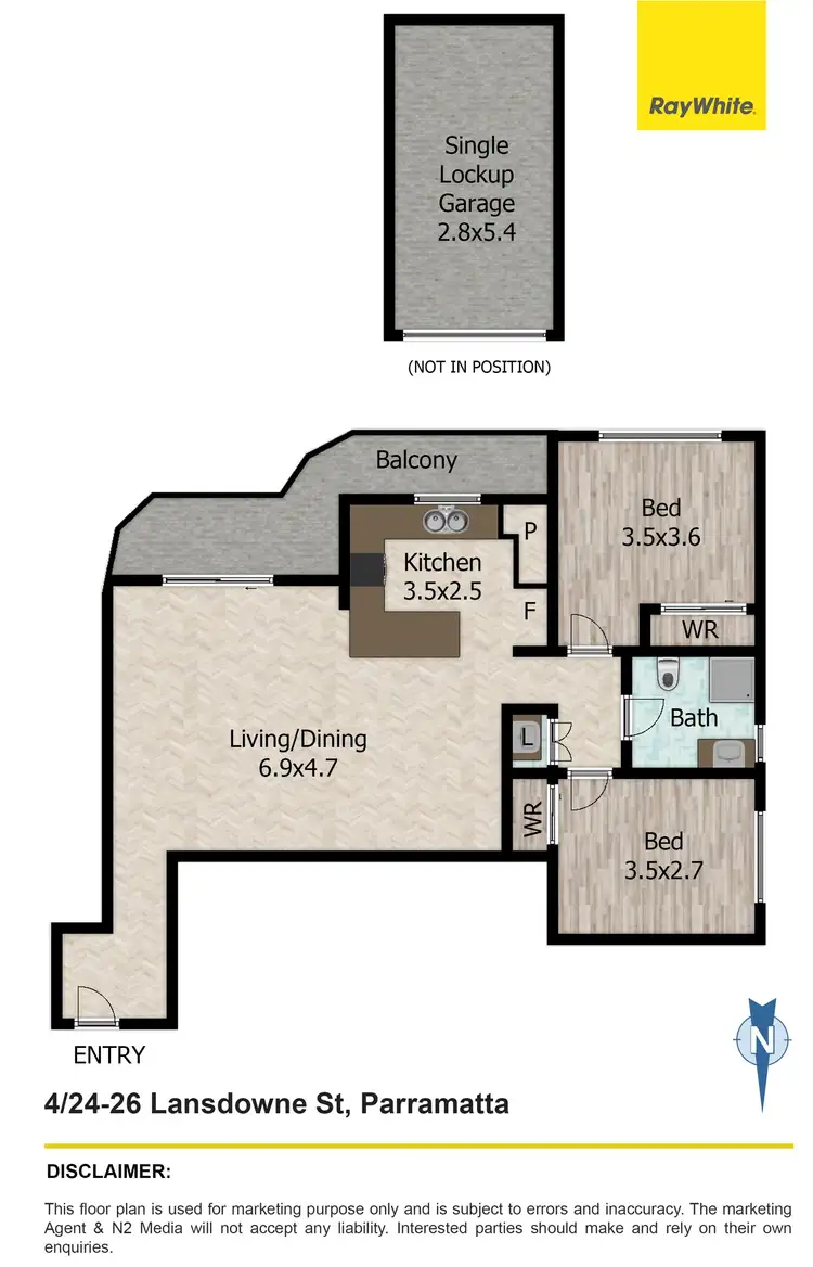 Floorplan of Homely unit listing, 4/24-26 Lansdowne Street, Parramatta NSW 2150