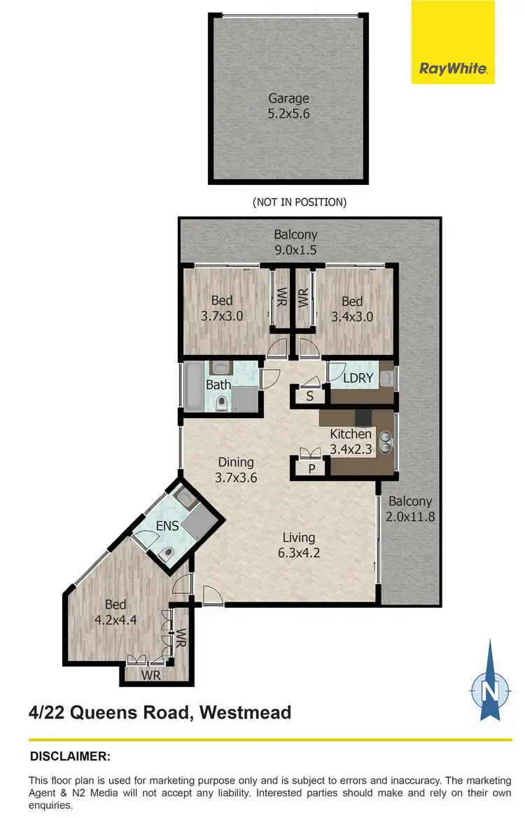 Floorplan of Homely unit listing, 4/22-26 Queens Road, Westmead NSW 2145