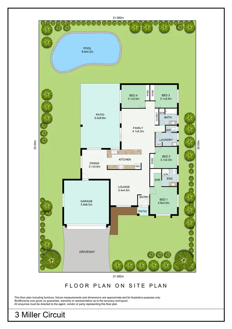 Floorplan of Homely house listing, 3 Miller Circuit, Kirwan QLD 4817