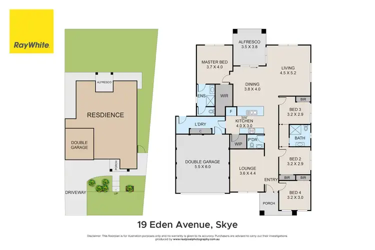 Floorplan of Homely house listing, 19 Eden Avenue, Skye VIC 3977
