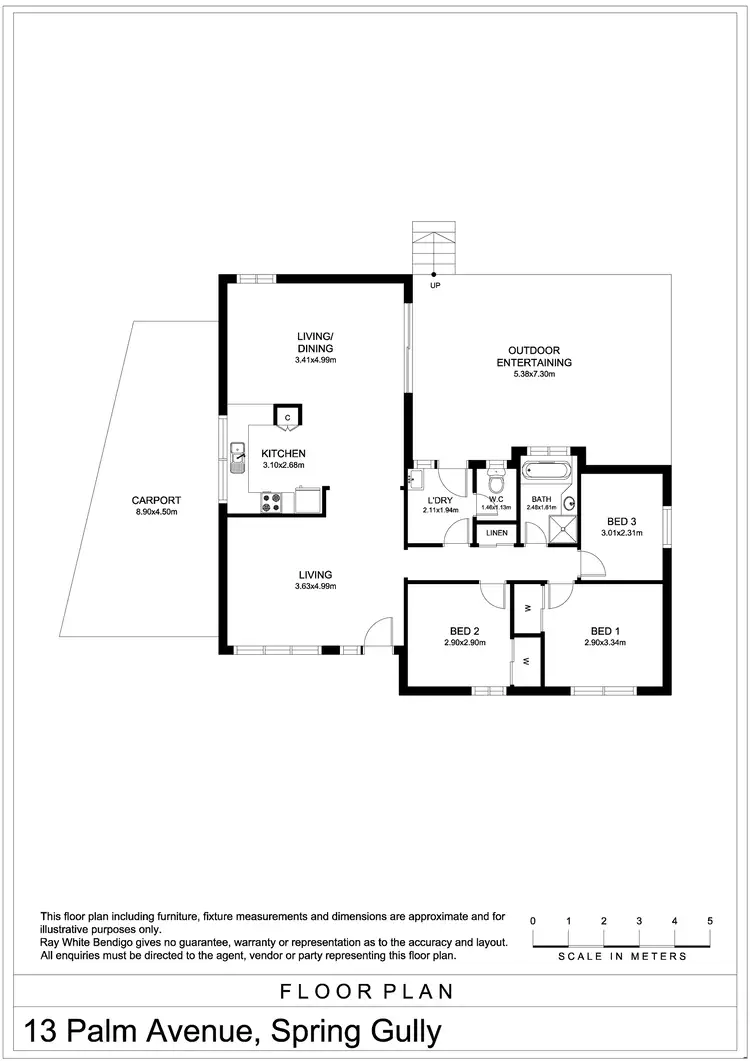 Floorplan of Homely house listing, 13 Palm Avenue, Spring Gully VIC 3550
