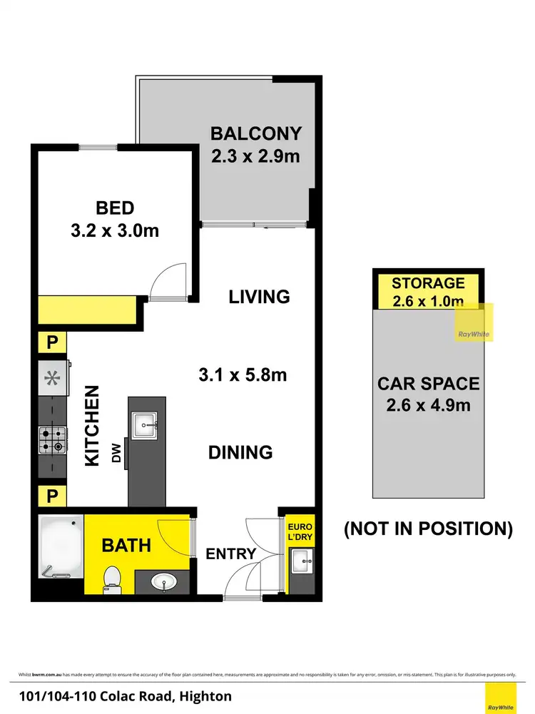Floorplan of Homely apartment listing, 101/104-110 Colac Road, Highton VIC 3216