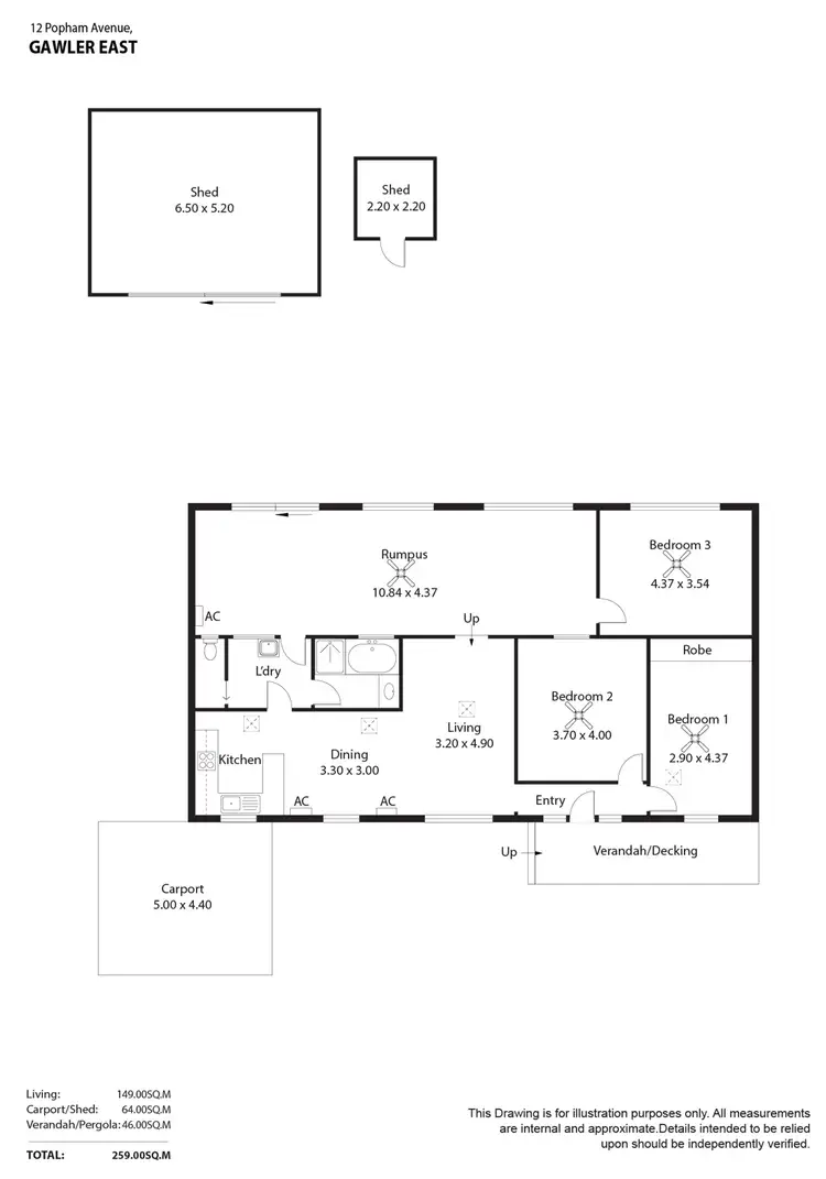Floorplan of Homely house listing, 12 Popham Avenue, Gawler East SA 5118