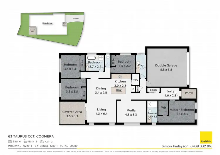 Floorplan of Homely house listing, 63 Taurus Circuit, Coomera QLD 4209
