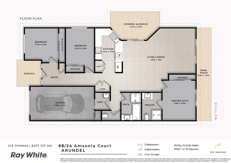 Floorplan of Homely townhouse listing, 68/24 Amsonia Court, Arundel QLD 4214