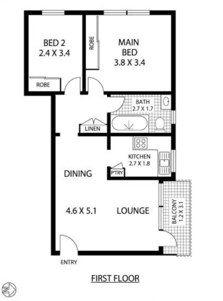 Floorplan of Homely apartment listing, 5/322 Arden Street, Coogee NSW 2034