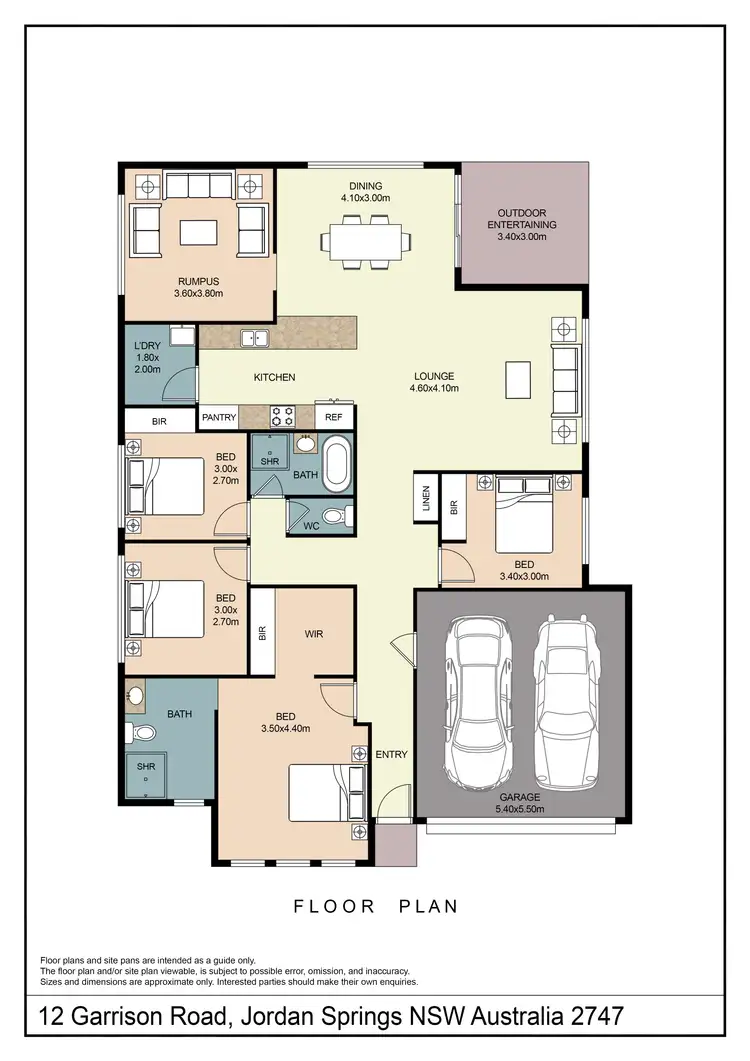 Floorplan of Homely house listing, 12 Garrison Road, Jordan Springs NSW 2747