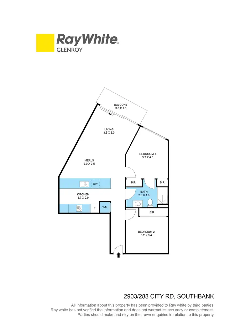 Floorplan of Homely apartment listing, 2903/283 City Road, Southbank VIC 3006