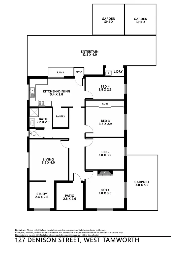Floorplan of Homely house listing, 127 Denison Street, Tamworth NSW 2340