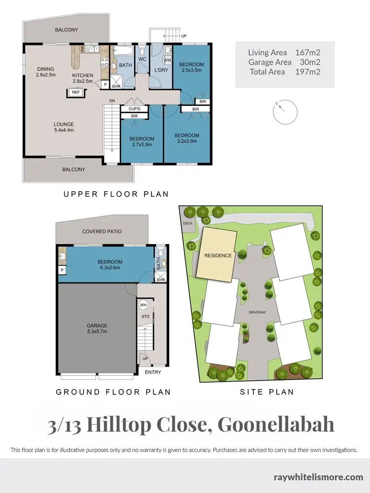 Floorplan of Homely townhouse listing, 3/13 Hilltop Close, Goonellabah NSW 2480