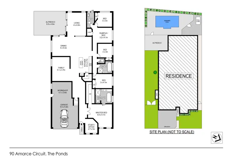 Floorplan of Homely house listing, 90 Amarco Circuit, The Ponds NSW 2769