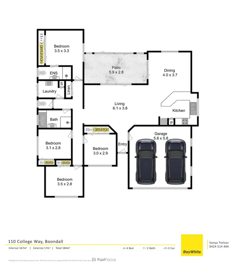 Floorplan of Homely house listing, 110 College Way, Boondall QLD 4034
