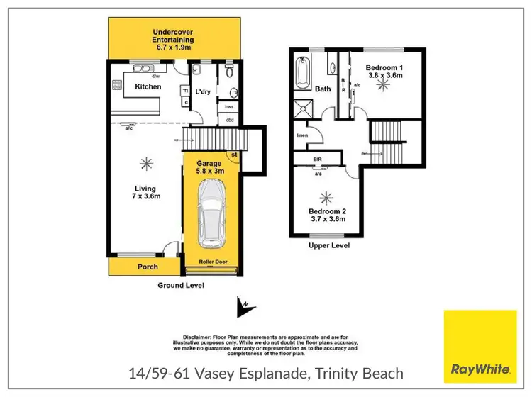 Floorplan of Homely unit listing, 14/59-61 Vasey Esplanade, Trinity Beach QLD 4879