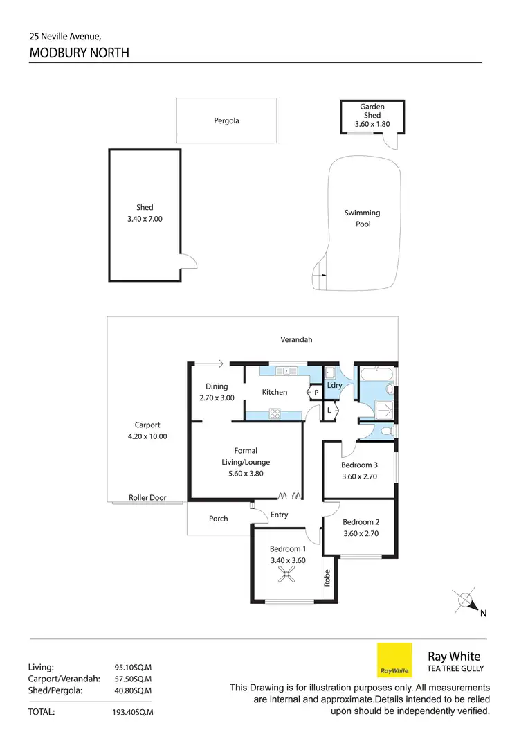 Floorplan of Homely house listing, 25 Neville Avenue, Modbury North SA 5092
