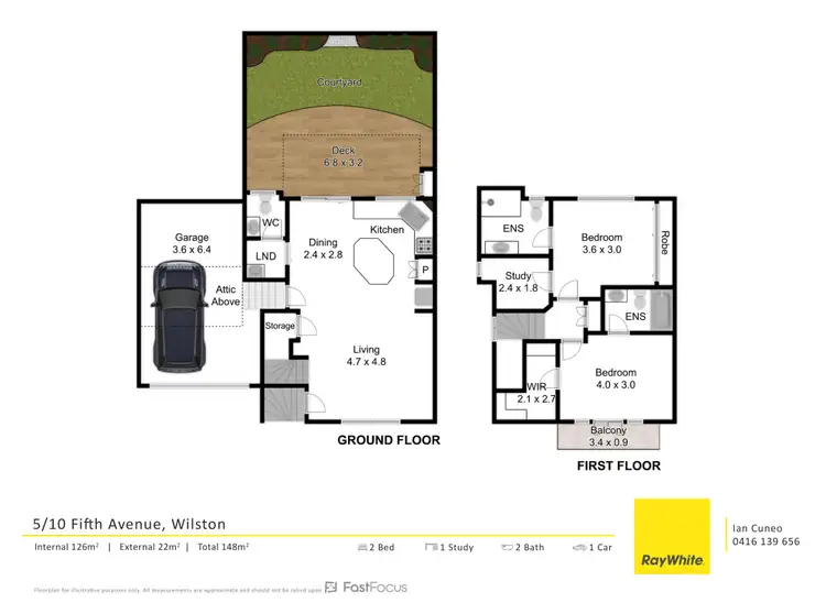 Floorplan of Homely townhouse listing, 5/10 Fifth Avenue, Wilston QLD 4051